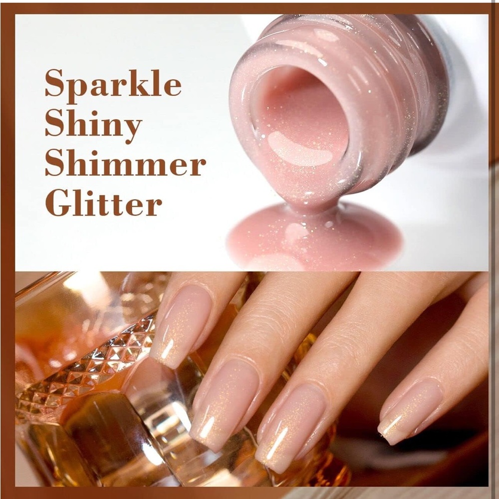 Glitter Pink and Cream Gel Polish Set - Picture 6 of 9